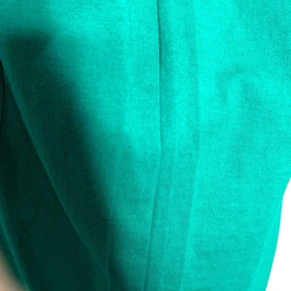 JOHNNY WAS T-Shirt Maxi Dress MED Long Sleeve Embroidered Fish Kelly Green - Picture 8 of 12